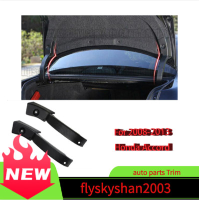 2PC ABS Black Trunk Arm Hinge Cover Garnish Trims For 2008-2013 Honda 8th Accord