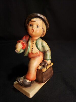 Goebel Hummel 11 Merry Wanderer Figurine 5'' Tall Orangish Red Umbrella broken