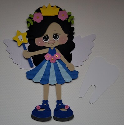Tooth Fairy Black Hair. Scrapbook, Card Making Paper Piecing | eBay