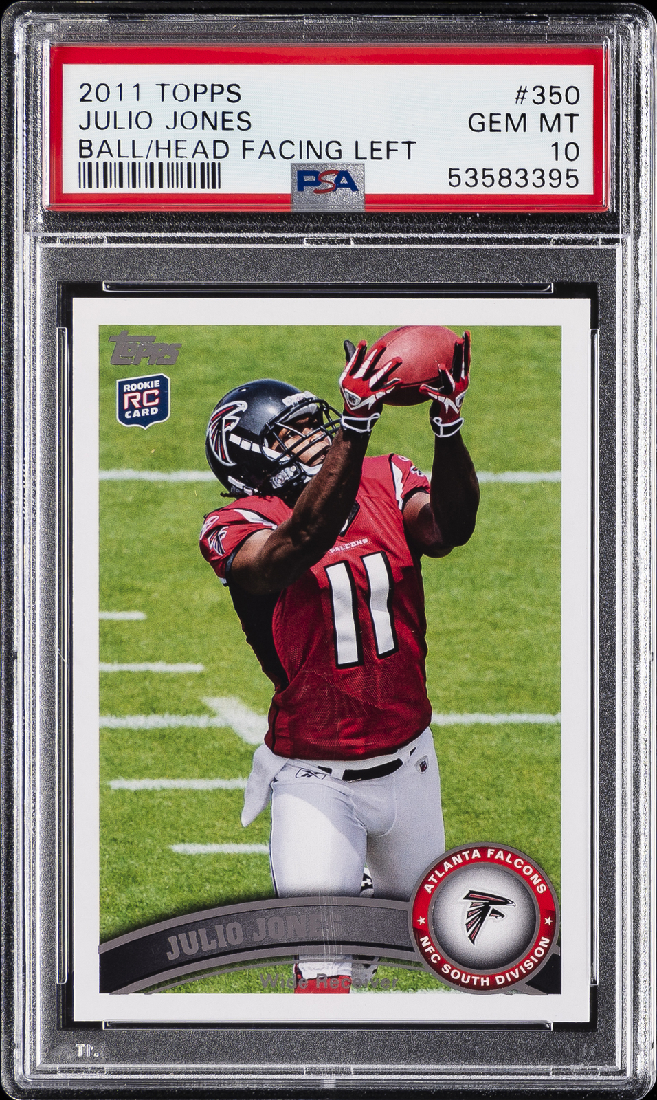 Julio Jones Topps #350 Ball Over Head Facing Left