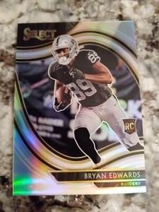 2020 Select Bryan Edwards Silver Prizm Field Level Rookie RC #376 Raiders
