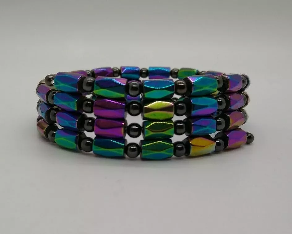 Apollo Rainbow Hematite Beaded Bracelet