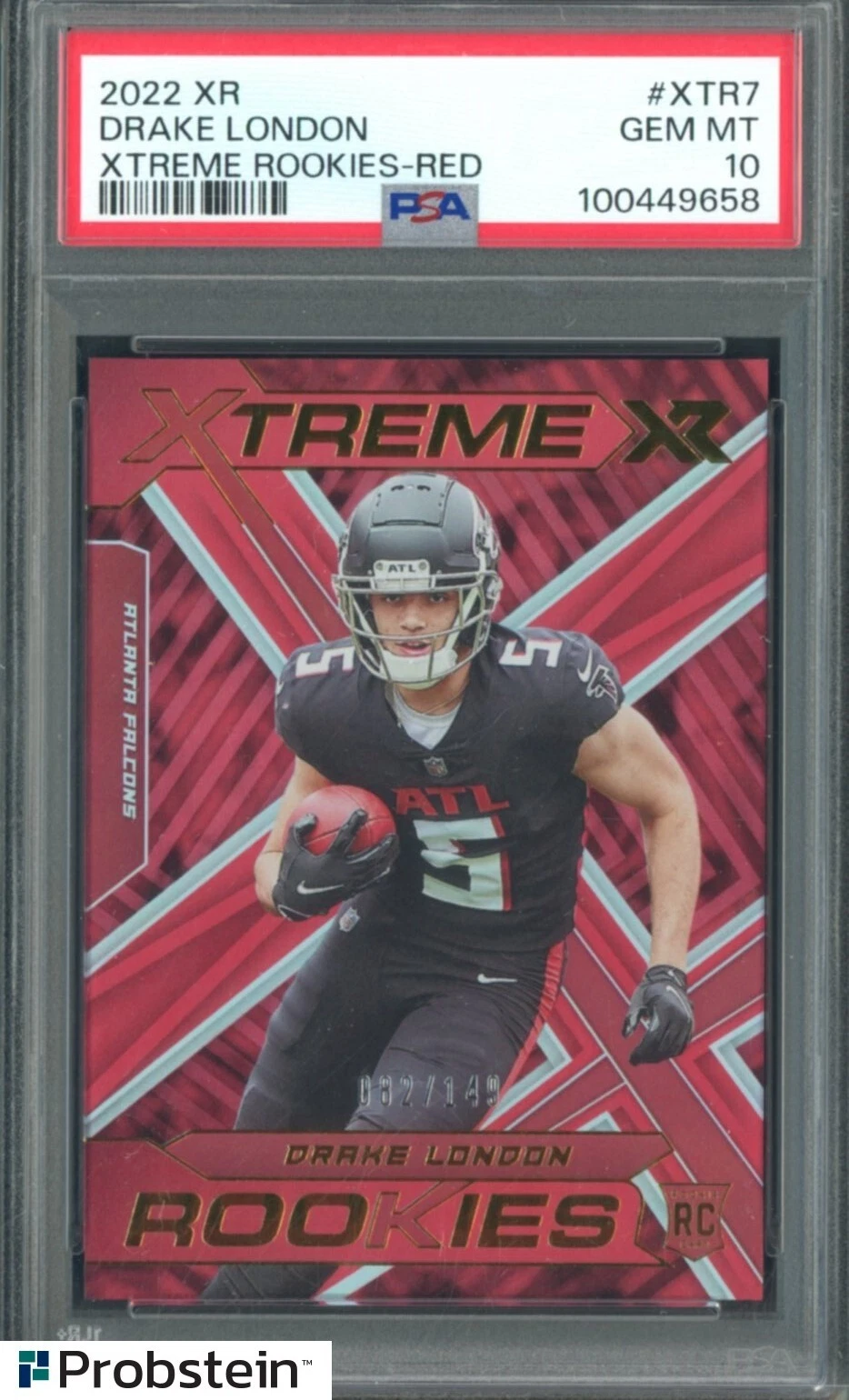 Drake London Panini XR Xtreme Rookies #XTR7 Red