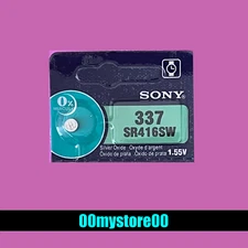 1 SONY 337 [EXP 10/2030] Watch Coin Button Cell Battery SR416SW Ships from CA