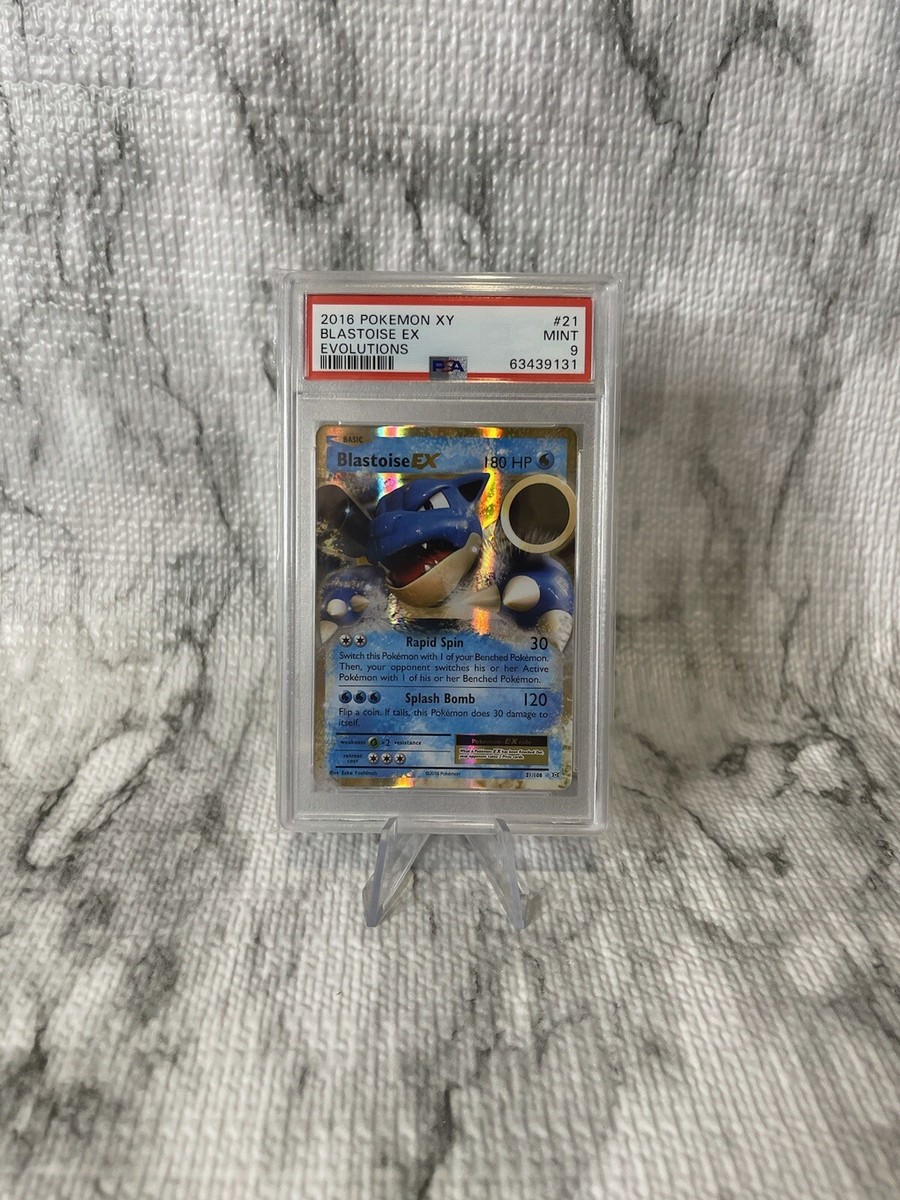 Blastoise EX 21/108 PSA 9 MINT Pokemon TCG XY Evolutions HOLO FULL