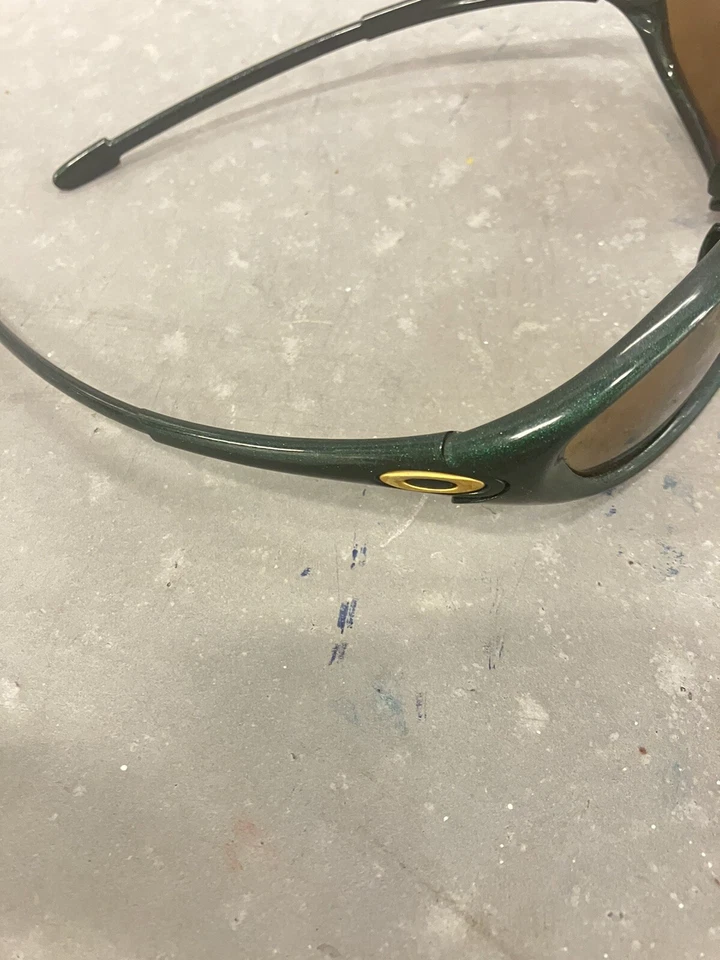 Lentes doradas Oakley Twentys de colección con marco esmeralda RARAS SIN NARIZ/almohadillas para las orejas Foto 4 de 4