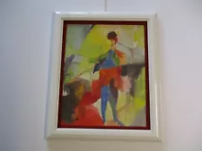 ANNA HALE PAINTING 1970'S ABSTRACT CUBIST CUBISM MODERNISM VINTAGE EXPRESSIONIST
