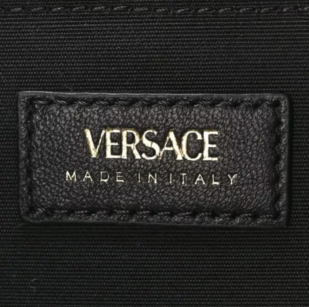Borsa da sera Medusa $1000 VERSACE Nappa Trapuntata Oro Nero Tracolla Italia Small