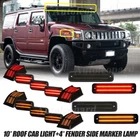 H2 LED Cab Roof Side Marker Lights For Hummer H2 2003-2009 SUV SUT Top Indicator