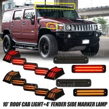 H2 LED Cab Roof Side Marker Lights For Hummer H2 2003-2009 SUV SUT Top Indicator