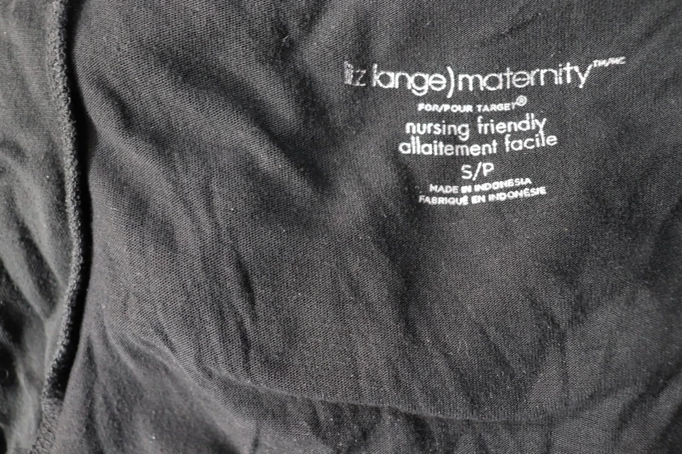 Maxi vestido negro sin mangas Liz Lange) de maternidad para mujer talla pequeña Foto 4 de 4