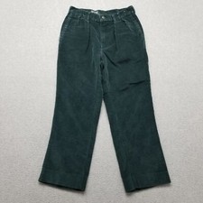 Polo Ralph Lauren Pants Youth Girls 12 Green Corduroy Straight Pockets 24x22