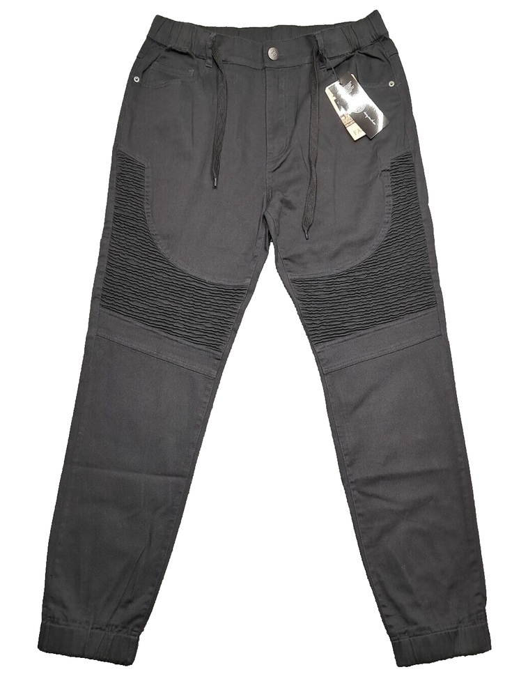 Mens Medium Khaki Twill Jogger Pants with Comfort Waistband M&P Collection