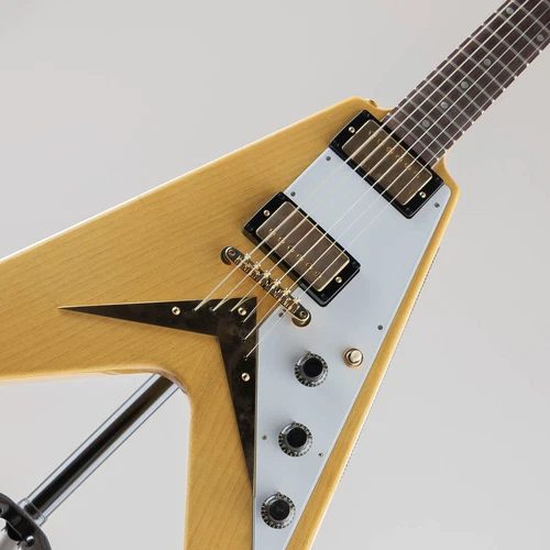 Gibson Custom Shop 1958 Korina Flying V Reissue VOS Natural White Pickguard