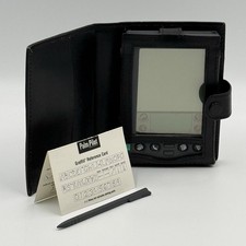 Palm Pilot Professional Vintage PDA Tested Working w Flip Organizer Case, Stylus