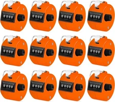 Handheld Hand Tally Counter 4 Digit Manual Mechanica Lap Clicker, 12 Pack NEW