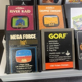 Video Game Lot 1980s Atari 2600 Colecovision Moon Patrol Super Cobra River Raid+