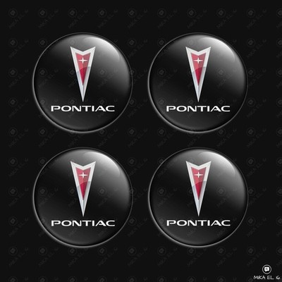 Pontiac Wheel Center Cap Decals 4pcs 3D Domed Resin Sticker Emblems