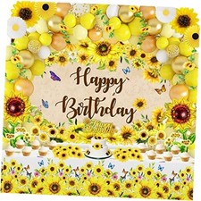 Sunflower Birthday Party Decoration Pack 111 Pcs Baby Shower Party Yellow