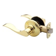 1 Count 3 x 5 x 6.8 Polished Brass Door Lever, WL2220PB, Hardware, Handle