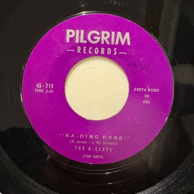 THE G-CLEFS KA-DING DONG  - DARLA MY DARLIN DOO WOP 1956  PILGRIM 45RPM 7'' USA
