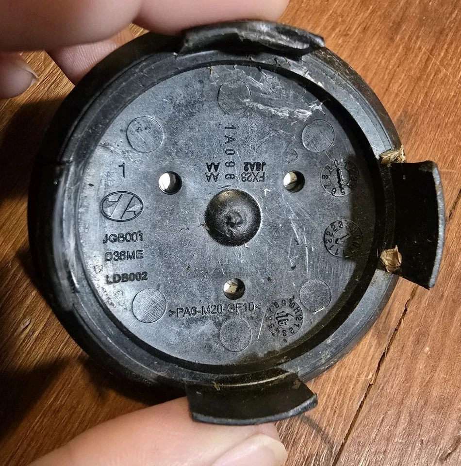 Tapa central con insignia de rueda roja genuina Jaguar XJ XK XF F-Type USADA Foto 3 de 3