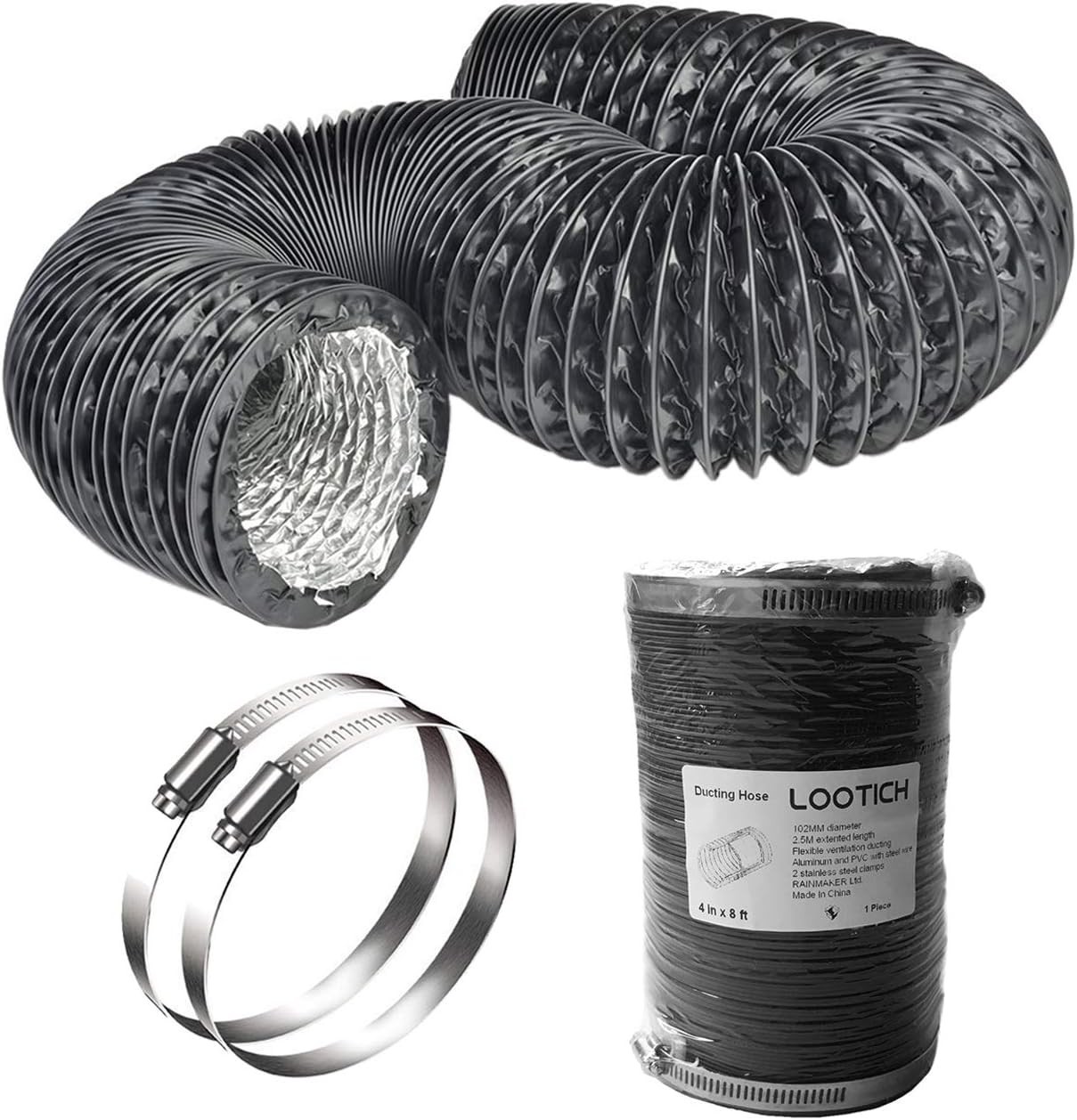 Tuyau d'aération flexible 102mm en PVC étanche anti-déchirure - 3