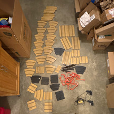Eldon Vintage 1967 Slot Car Track Lot w/ Power Pack, Controllers, Parts, Docs