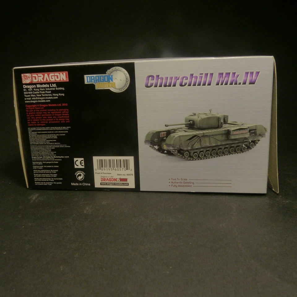 DRAGON ARMOR 1/72 60570 Churchill Mk.IV WWII Grenadier Guard France Tank Model - Immagine 2 di 4