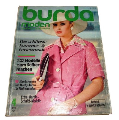 Burda Moden 4/1975 Vintage Nähmagazin + komplette Schnittmuster, Mode