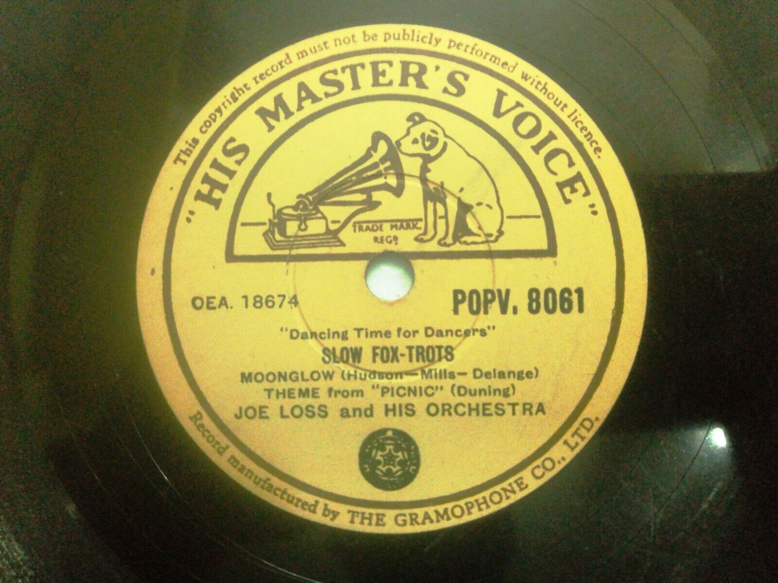 Joe Loss & His Orchestra  Hmv Rare 78 Rpm Record  Ex