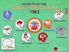 NFL Football Helmets Vintage Logo Poster Print on Metal Sign 12x8in Old New GG