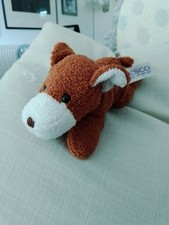 Tesco 2005 Laying Down Small Puppy Dog Soft Toy  Comforter Plush 