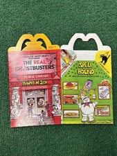 McDonald's Real Ghostbusters Happy Meal Box Vintage 1987 Flat