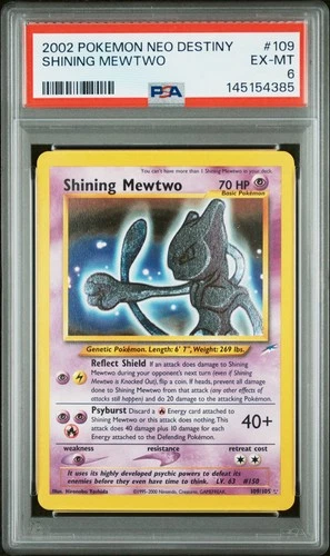 2002 POKEMON NEO DESTINY #109 SHINING MEWTWO PSA 6