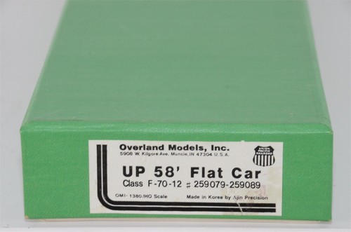 Coche plano HO latón OMI-1380 Overland Models UP Union Pacific 58' F-70-12 | Condition: Used