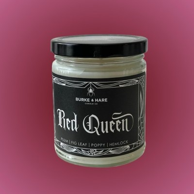 Burke & Hare Red Queen 9 oz candle unused plum fig leaf poppy hemlock