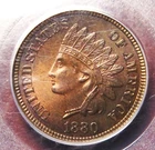 1880 Indian Head cent__PCGS MS 65 RB__OGH