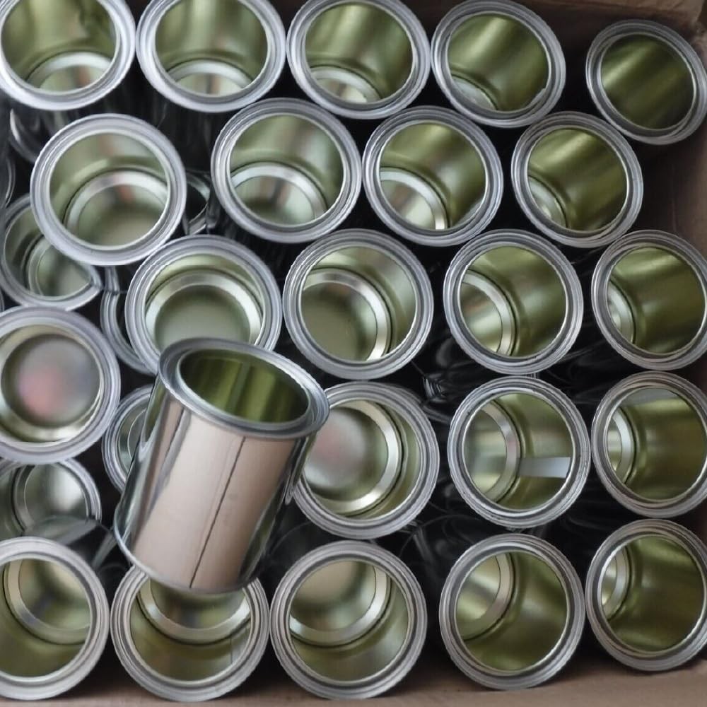 LAUCO Empty Paint Cans with Lids, 16 oz Pint Metal Paint Cans, 6 Pack, Durable View 6