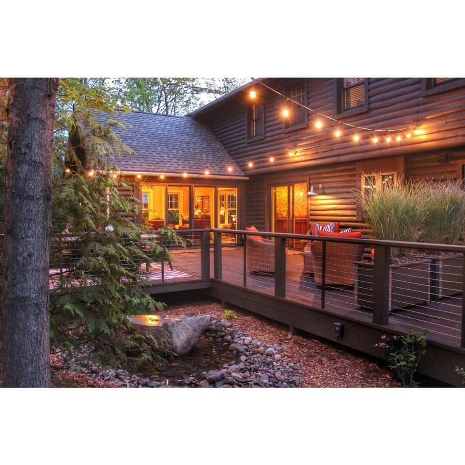 Bulbrite 30 ft. Black S14 LED String Light Indoor/Outdoor w/12 Bulbs - Image 3 of 4