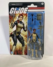 GI JOE CLASSIFIED SERIES RETRO CARD SCARLETT IN HAND