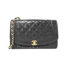 Chanel Lambskin Shoulder Bag Women Black One Size 596971