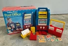 VTG 1989 Fisher Price Post Office Mailbox Playset With Mail Pieces Original Box