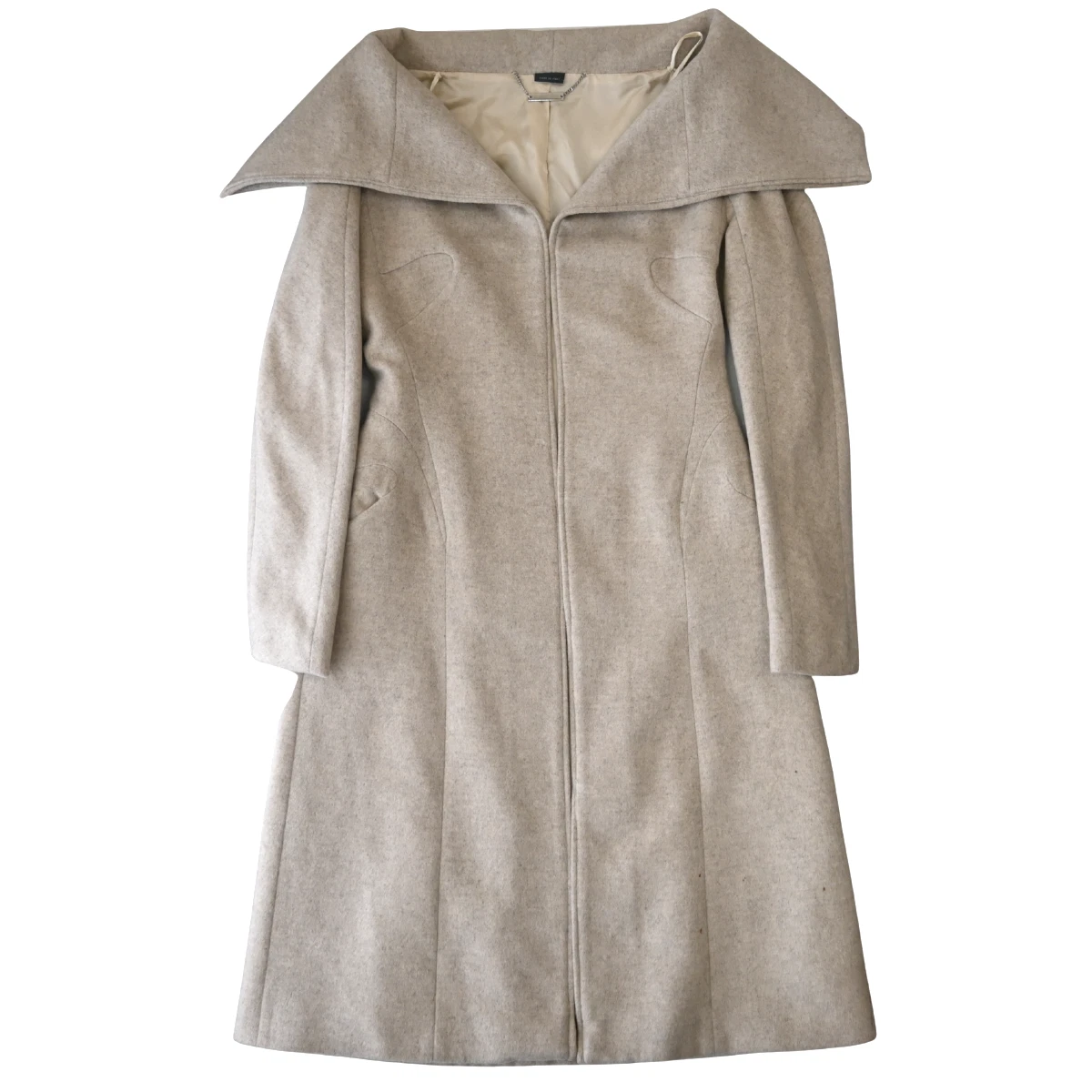 Alexander McQueen — Alexander McQueen Oatmeal Cashmere Open Coat Size 44 / Approx. Medium