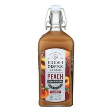 Organic Peach Cider Vinegar 32.8 Oz By Fresh Press Farms