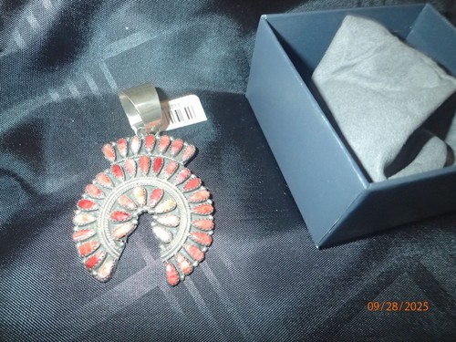 Chaco Canyon Sterling Silver Naja Pendant Signed ZB Org $740 SPINEY OYSTER - Picture 18 of 18