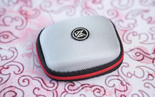 KZ IEM/Earphone Protective Carrying Case, Red and Silver