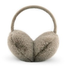 Ear Muffs for Women Faux Fur Winter Girls Earmuffs Fluffy Adjustable A-brown
