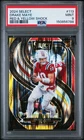 6788 Drake Maye 2024 Panini Select #113 Red and Yellow Prizm Shock RC PSA 9