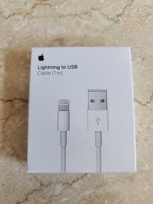 Apple White  Lightning to USB Cable 1M BRAND NEW Model A1856